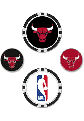 Chicago Bulls 4-Pack Set Golf Ball Marker