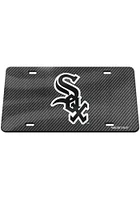 Chicago White Sox Grey Carbon Fiber Car Accessory License Plate