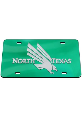 North Texas Mean Green Green Team Color Acrylic Car Accessory License Plate