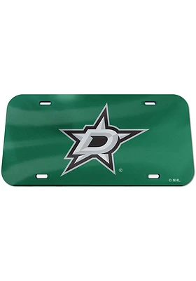 Dallas Stars Green Team Color Acrylic Car Accessory License Plate