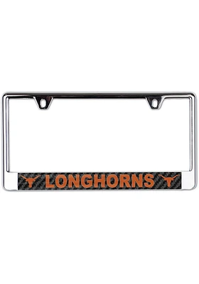 Texas Longhorns Carbon Fiber License Plate Frame - Black