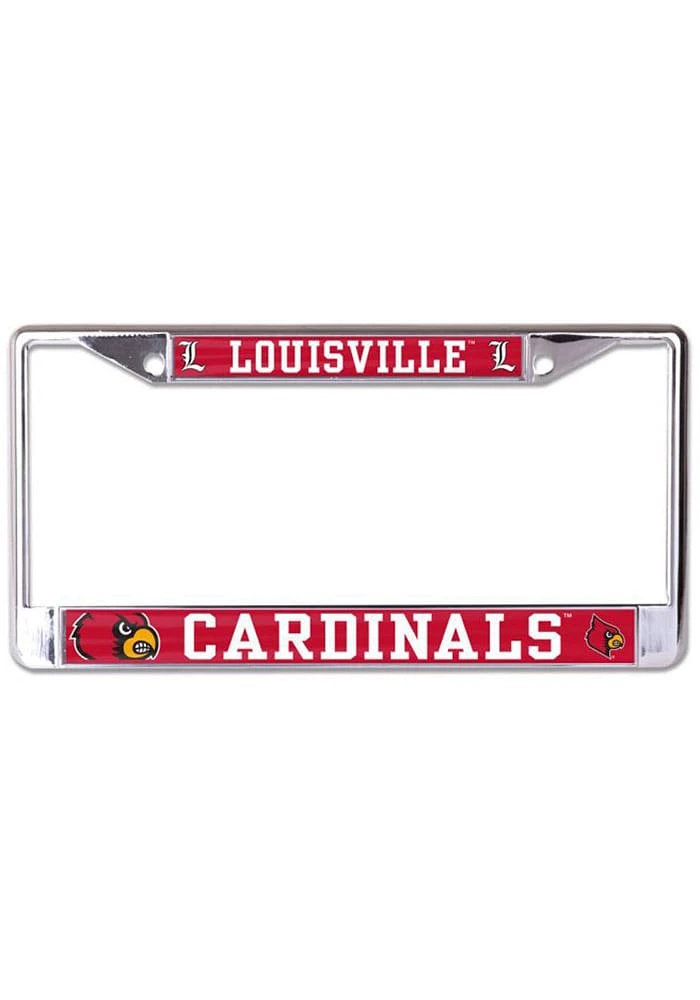 Louisville Cardinals Printed Metallic License Plate Frame - Red