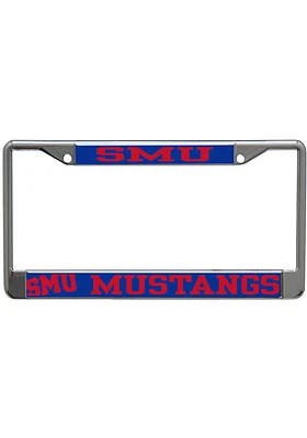 SMU Mustangs Printed Metallic License Frame