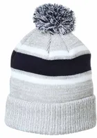 Ohio Grey HOME Cuff Pom Mens Knit Hat