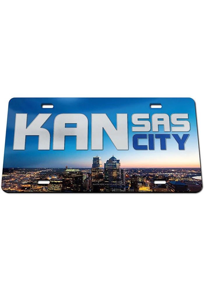 Kansas City Blue Skyline Car Accessory License Plate