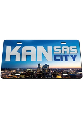 Kansas City Blue Skyline Car Accessory License Plate