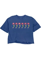 Kansas Jayhawks Womens Boyfriend Crop Short Sleeve T-Shirt