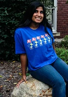 Kansas Jayhawks Womens Boyfriend Crop Short Sleeve T-Shirt