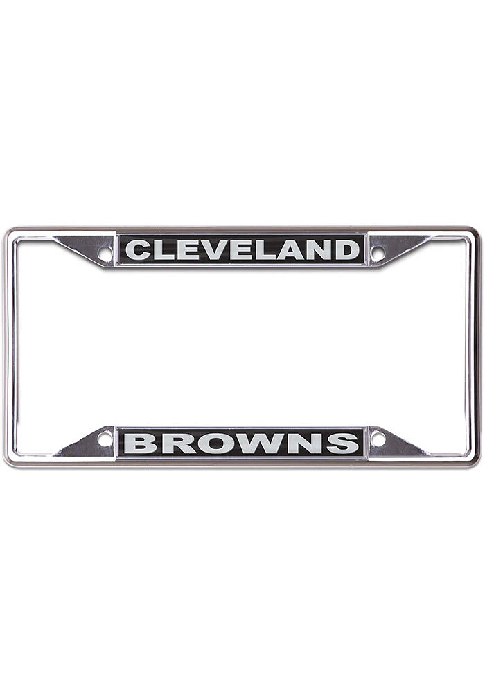 Cleveland Browns Black and Silver License Plate Frame - Black
