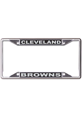 Cleveland Browns Black and Silver License Plate Frame - Black