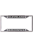 Cleveland Browns Black and Silver License Plate Frame - Black
