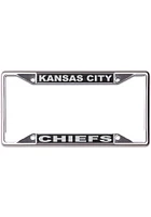 Kansas City Chiefs Black and Silver License Plate Frame - Black