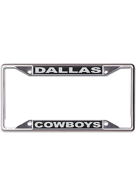 Dallas Cowboys Black and Silver License Plate Frame - Black