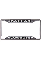 Dallas Cowboys Black and Silver License Plate Frame - Black