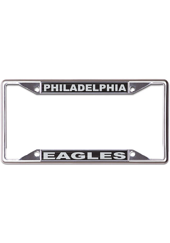 Philadelphia Eagles Black and Silver License Plate Frame - Black