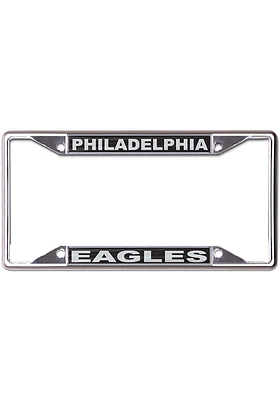 Philadelphia Eagles Black and Silver License Plate Frame - Black