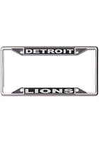 Detroit Lions Black and Silver License Plate Frame - Black