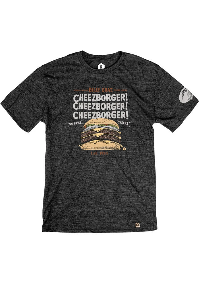 Rally Chicago Black Cheezborger Short Sleeve Fashion T Shirt