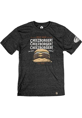 Rally Chicago Black Cheezborger Short Sleeve Fashion T Shirt
