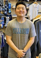 Villanova Wildcats Grey Wordmark Mock Twist Short Sleeve Fashion T Shirt