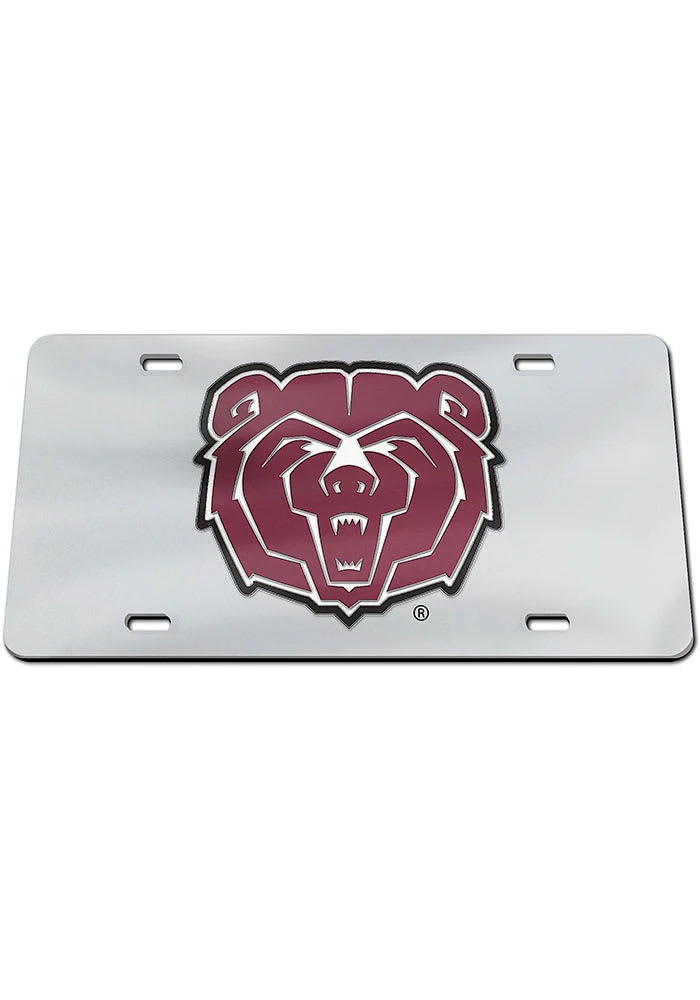 Missouri State Bears Silver Mirror Car Accessory License Plate