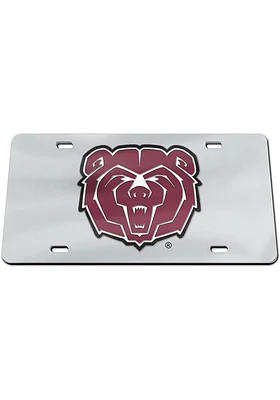 Missouri State Bears Silver Mirror Car Accessory License Plate