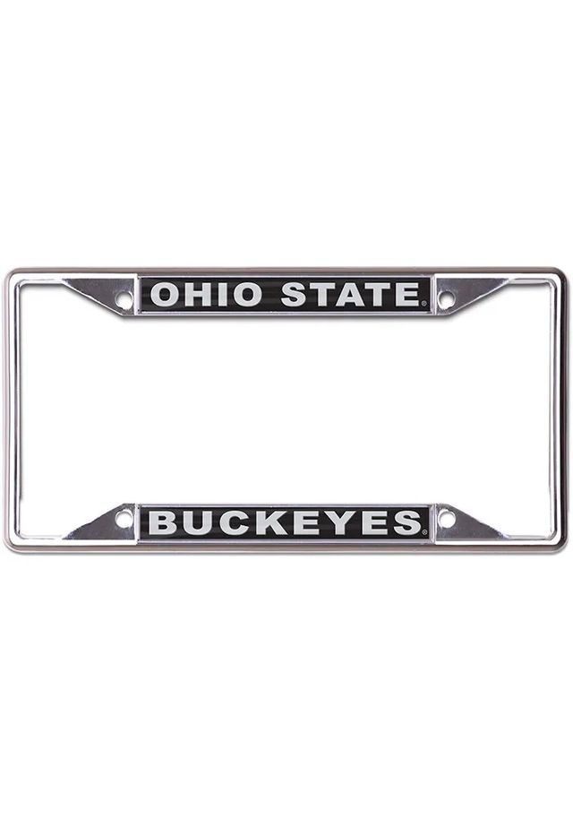 Ohio State Buckeyes Black and Silver License Frame