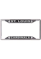 St Louis Cardinals Black and Silver License Plate Frame - Silver