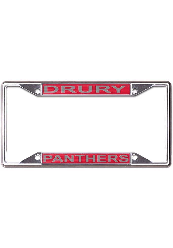 Drury Panthers Metallic Inlaid License Plate Frame - Red