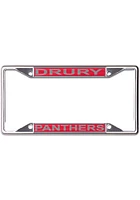 Drury Panthers Metallic Inlaid License Plate Frame - Red