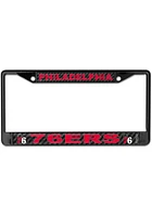 Philadelphia 76ers Carbon Fiber License Plate Frame - Black