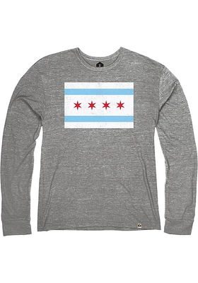 Rally Chicago City Flag Long Sleeve Fashion T Shirt