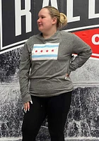 Rally Chicago City Flag Long Sleeve Fashion T Shirt