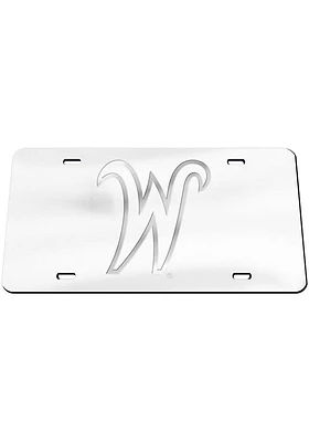 Wichita State Shockers Silver Frosted Car Accessory License Plate