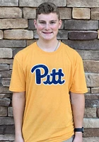 Pitt Panthers Gold Logo Short Sleeve Fashion T Shirt