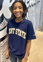 Kent State Golden Flashes Navy Blue Arch Name With Sleeve Hit Short Fashion T Shirt