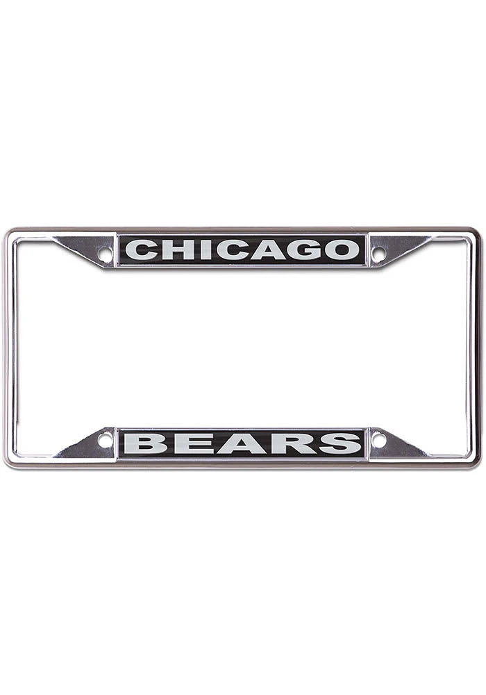 Chicago Bears Black and Silver License Plate Frame - Black