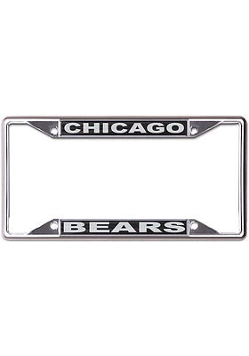 Chicago Bears Black and Silver License Plate Frame - Black