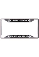 Chicago Bears Black and Silver License Plate Frame - Black