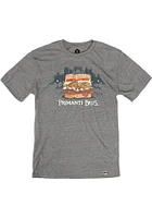 Rally Pittsburgh Grey Sandwich Skyline Short Sleeve Fashion T Shirt