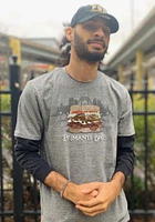 Rally Pittsburgh Grey Sandwich Skyline Short Sleeve Fashion T Shirt