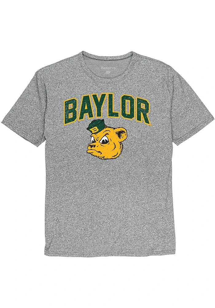 Baylor Bears Grey Arch Mascot Short Sleeve Fashion T Shirt