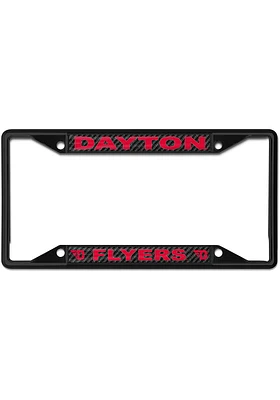 Dayton Flyers Carbon Fiber License Plate Frame - Black