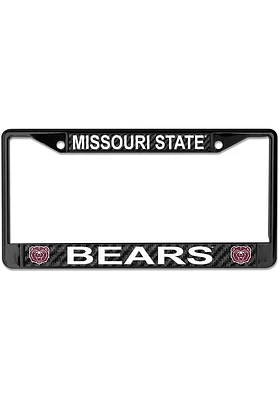 Missouri State Bears Carbon Fiber License Plate Frame - Black