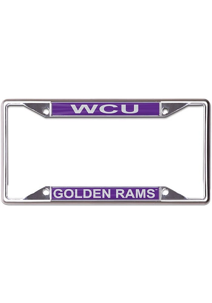 West Chester Golden Rams Inlaid License Plate Frame - Purple