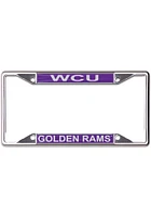 West Chester Golden Rams Inlaid License Plate Frame - Purple