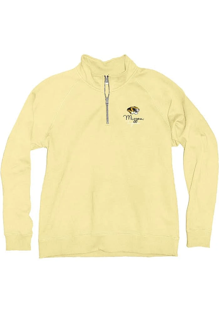 Missouri Tigers Womens Yellow Folly Crest Qtr Zip