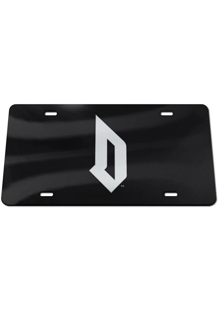 Duquesne Dukes Black Silver on Black Car Accessory License Plate