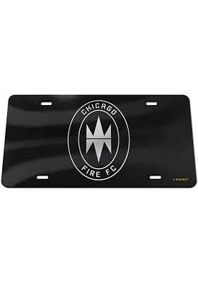 Chicago Fire Black Silver on Black Car Accessory License Plate