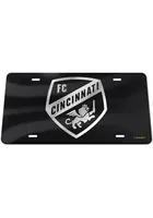 FC Cincinnati Silver on Black Car Accessory License Plate